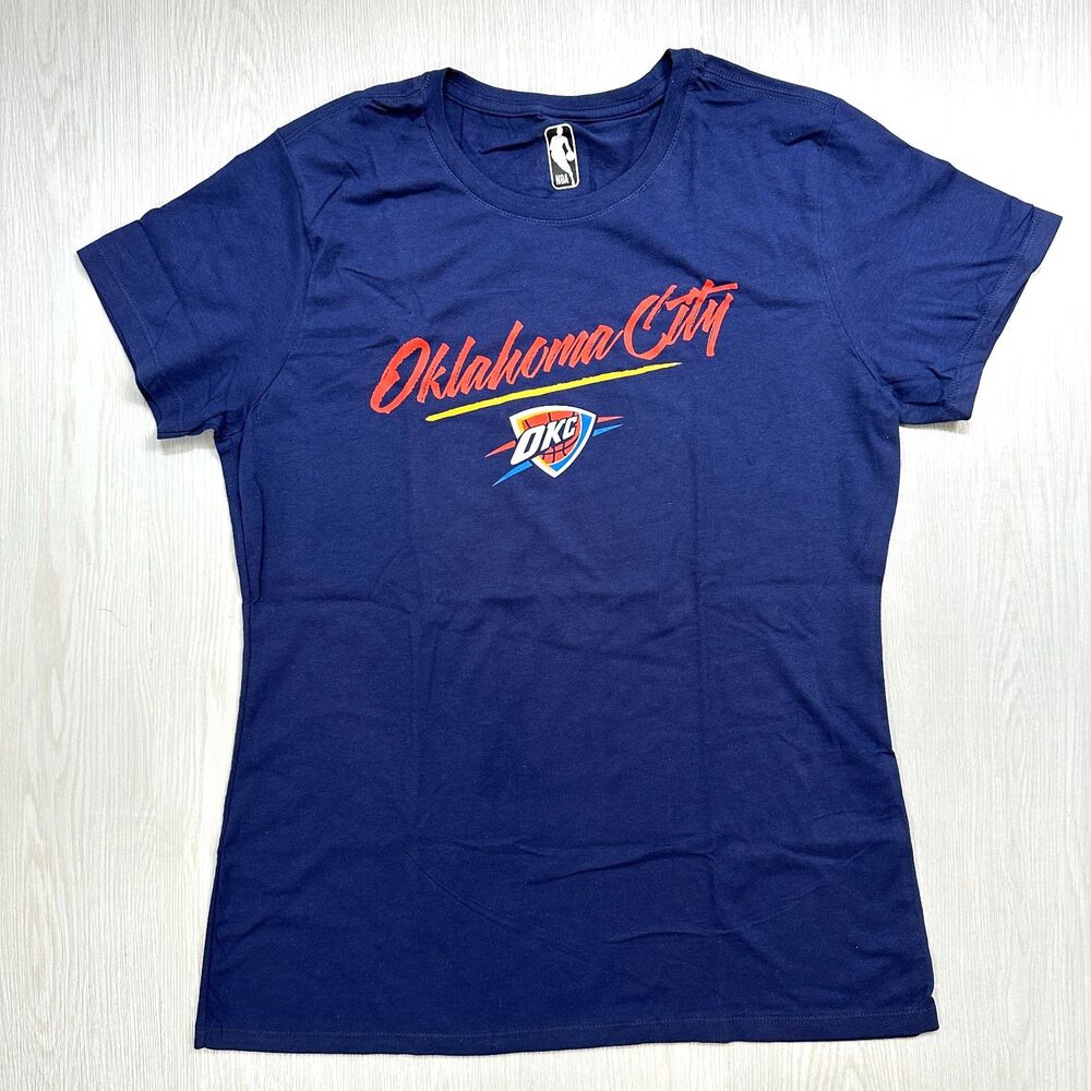 NBA Oklahoma City Thunder Women's Blue Cotton T-shirt Size M Officially Licensed